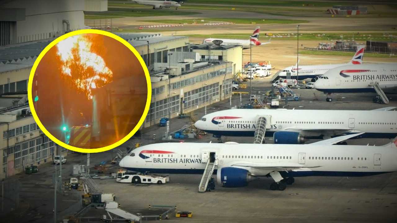 heathrow airport fire incident