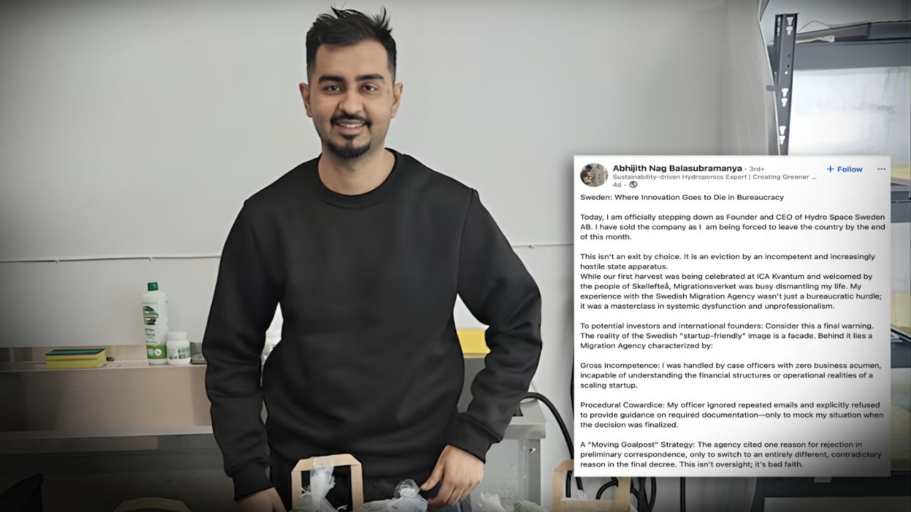 Abhijith Nag Balasubramanya Says Sweden’s Immigration Policies Forced His Departure, Not a Voluntary Exit